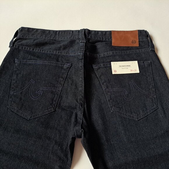 NEW AG Men's Matchbox Slim Straight Black Jeans Size 30 - Picture 12 of 16